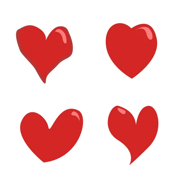 Icono Corazón Rojo Icono Amor Para Día San Valentín Corazón — Vector de stock