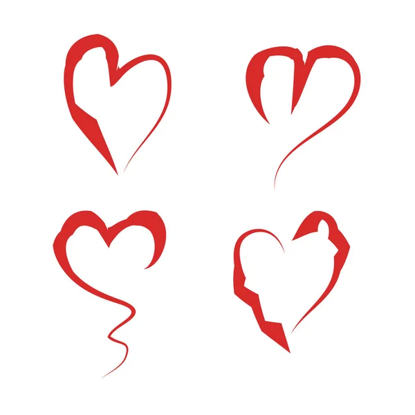 Rood Hart Pictogram Pictogram Van Liefde Voor Valentijn Dag Liefde — Stockvector