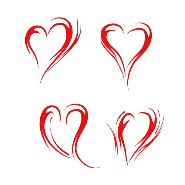 Icono Corazón Rojo Icono Amor Para Día San Valentín Corazón — Vector de stock