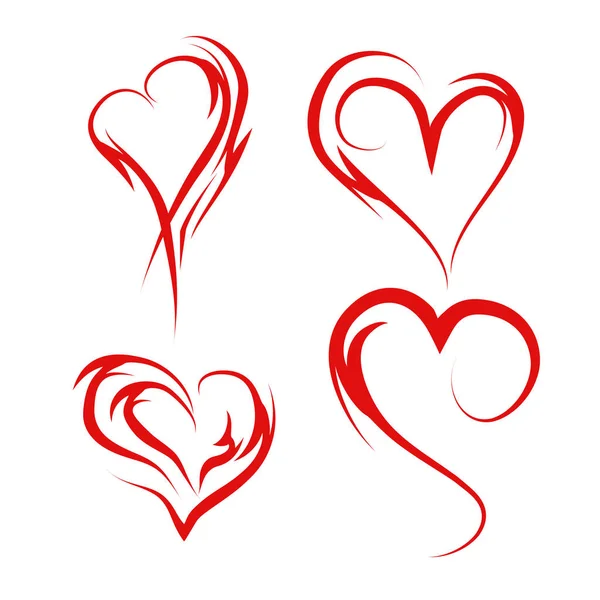 Icono Corazón Rojo Icono Amor Para Día San Valentín Corazón — Vector de stock