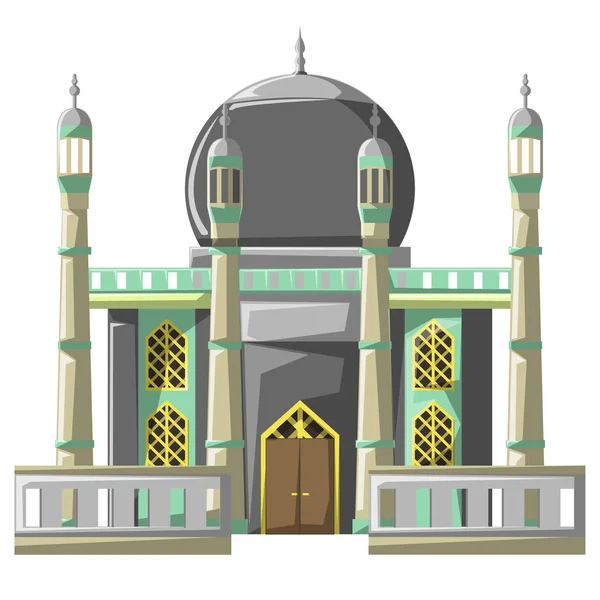 モスクの建物はイスラム教徒の家です 日のお祝い ディスカッション 宗教学 聖クルアーンの学習は しばしばモスクで行われます — ストックベクタ