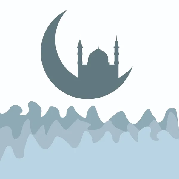 Grußkarte Eid Fitr Grußkarte Eid Fitr Mubarak Vorlage Schreiben Sie — Stockvektor