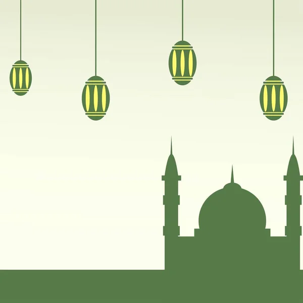 Greeting Card Eid Fitr Greeting Card Eid Fitr Mubarak Template — Stock Vector