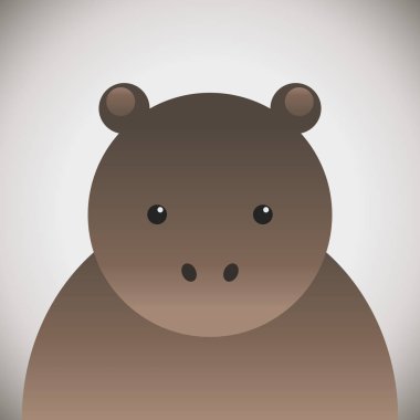 Su aygırı Doodle hayvan yüzü, sevimli hayvan yüzü