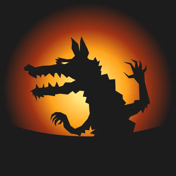 Feliz Día Halloween Monstruo Oscuridad — Vector de stock