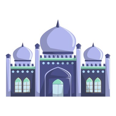 Güzel Cami binası, vektör illüstrasyon, İslam dini.