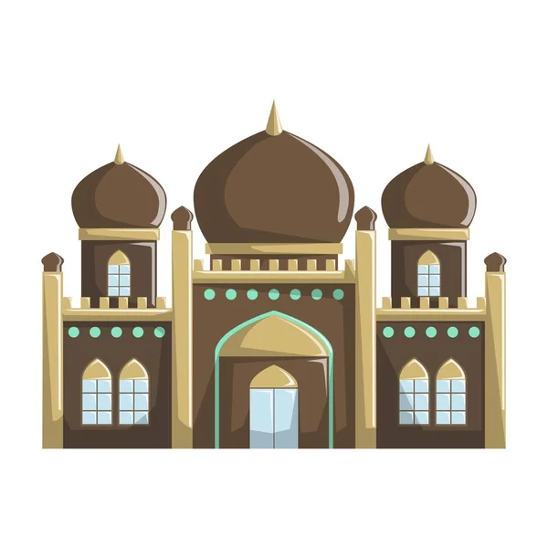 Hermoso Edificio Mezquita Ilustración Vectores Religión Islámica — Vector de stock