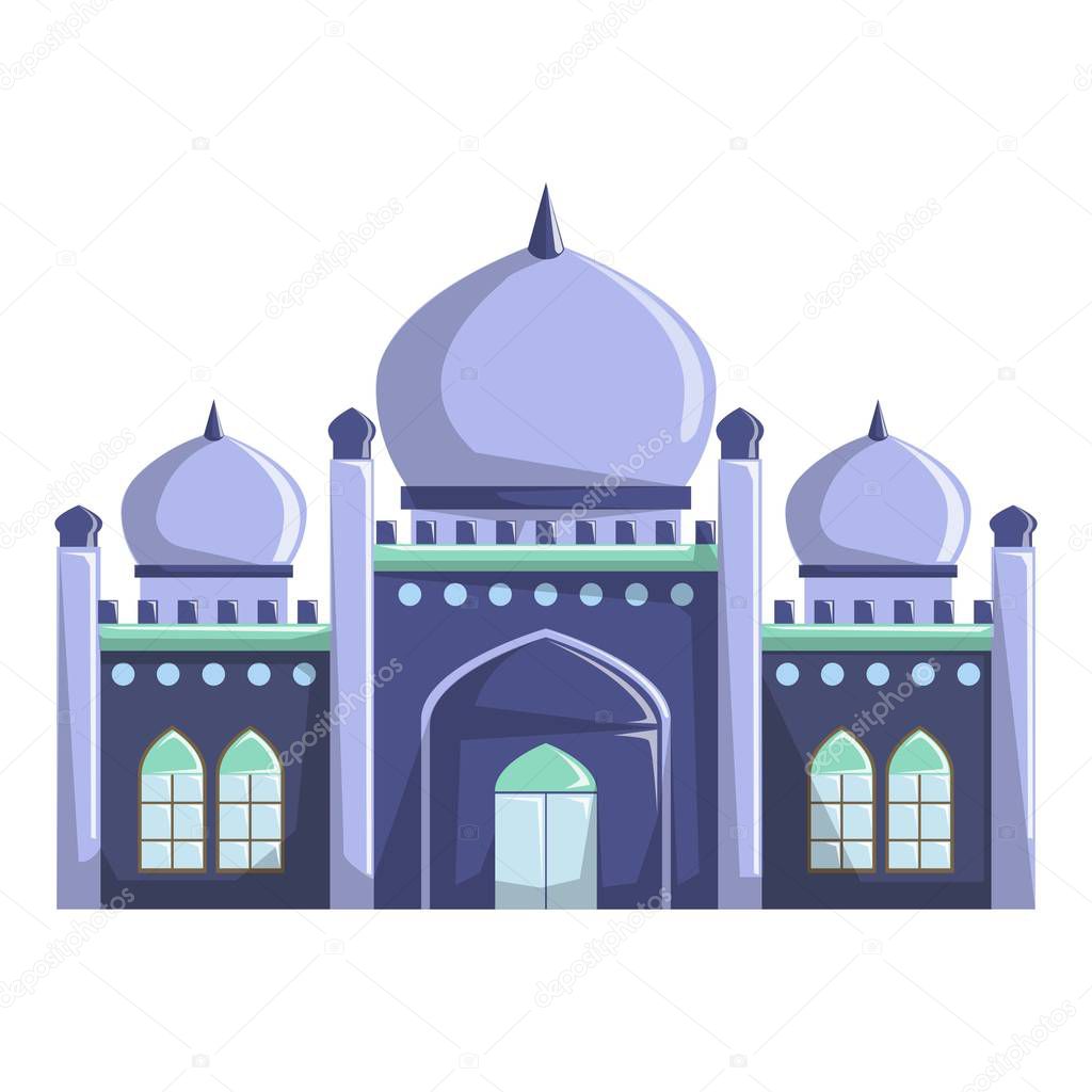 Beautiful Mosque building, vector illustration, Islamic religion.