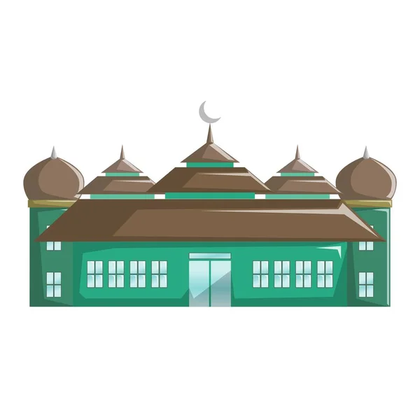 Das Moscheegebäude Ist Die Heimat Der Muslime Tagesfeiern Diskussionen Religiöse — Stockvektor