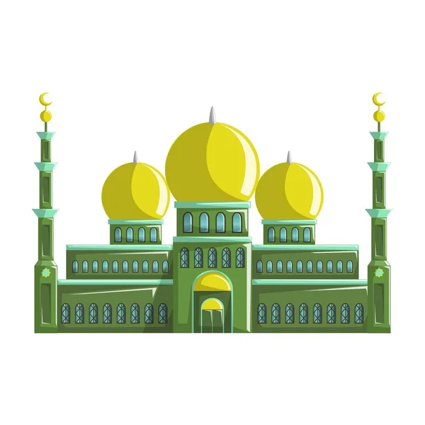 Belle Mosquée Bâtiment Islamique Bâtiment Mosquée Est Maison Des Musulmans — Image vectorielle