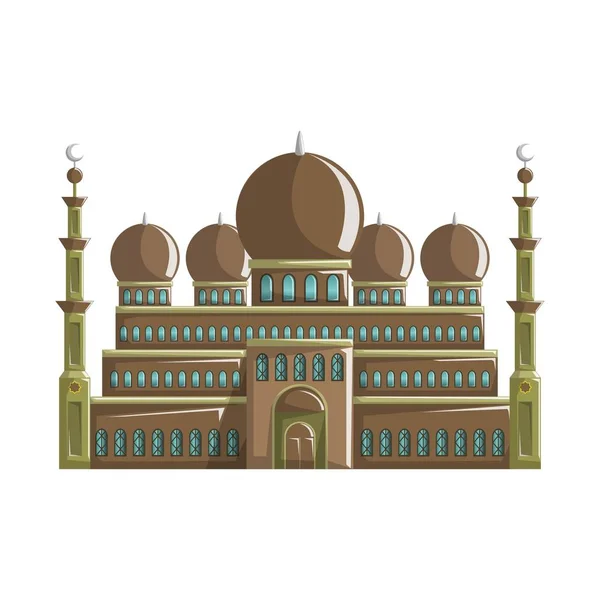 Красивое Исламское Здание Мечети Здание Мечети Является Домом Мусульман Празднование — стоковый вектор