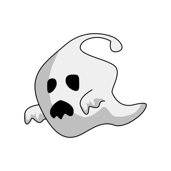 Ilustracja Cartoon Straszny Duch Cute Ghost Cartoon — Wektor stockowy