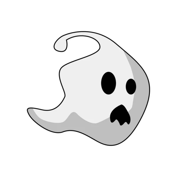 Ilustracja Cartoon Straszny Duch Cute Ghost Cartoon — Wektor stockowy