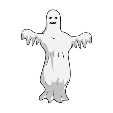 Karikatür korkunç hayalet İllüstrasyon, Sevimli hayalet karikatür, 