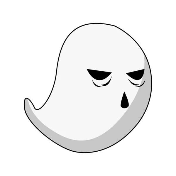 Illustration Cartoon Scary Ghost Söt Ghost Cartoon — Stock vektor