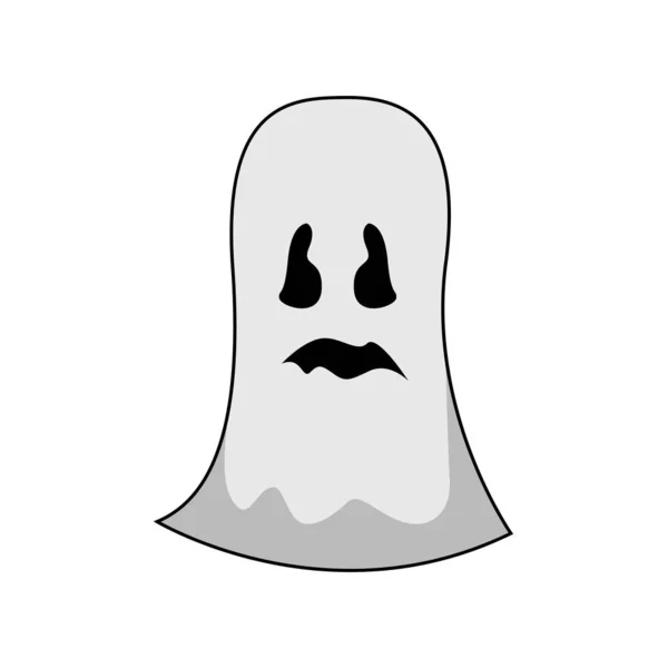 Illustration Cartoon Scary Ghost Söt Ghost Cartoon — Stock vektor