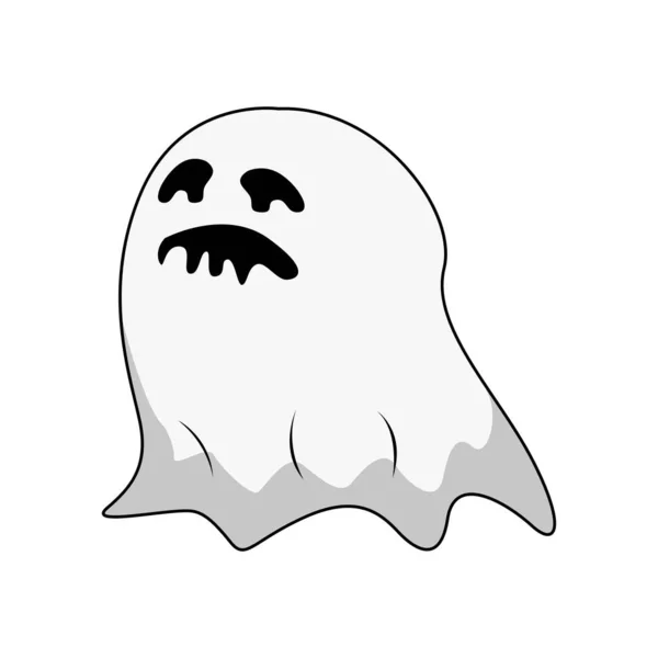 Illustration Cartoon Scary Ghost Söt Ghost Cartoon — Stock vektor