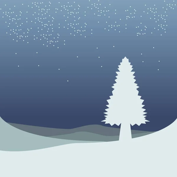 カラフルな装飾とクリスマスツリー メリークリスマス — ストックベクタ