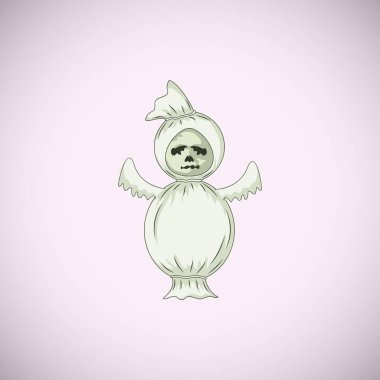 Beyaz Hayalet Çizgi Film Karakteri Mutlu Cadılar Bayramı