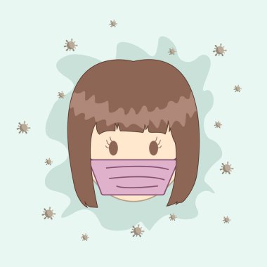 Maske takan, virüse karşı savaşan birini canlandırmak.