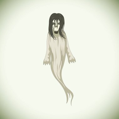 Beyaz Kadın Hayalet Çizgi Film Karakteri
