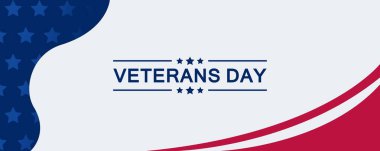 Mavi Kırmızı ve Beyaz Renkli Gaziler için Bayrak Şablonu