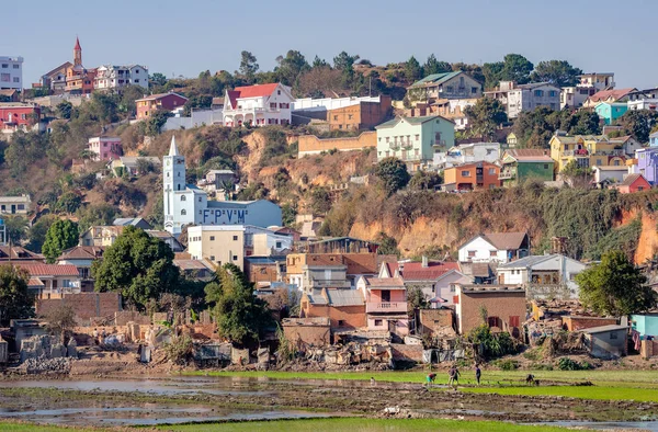 Vista Ciudad Antananarivo Capital Madagascar Tanarivo Una Ciudad Millones Madagascarianos — Foto de Stock