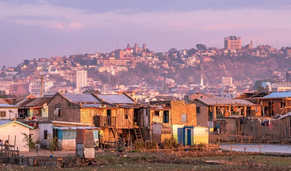 Vista Ciudad Antananarivo Capital Madagascar Tanarivo Una Ciudad Millones Madagascarianos — Foto de Stock