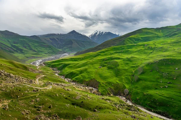 Belas Montanhas Colinas Norte Azerbaijão Perto Quba Aldeia Khinaluq — Fotografia de Stock