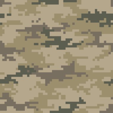 Dijital kamuflaj deseni, sorunsuz camo doku. Soyut pixelated askeri tarzı arka plan. Mozaik vektör çizim düzenlemek kolay