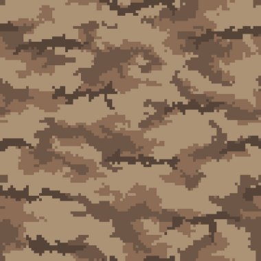 Dijital kamuflaj deseni, sorunsuz camo doku. Soyut pixelated askeri tarzı arka plan. Mozaik vektör çizim düzenlemek kolay