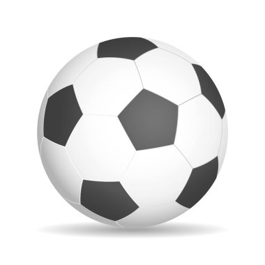 Beyaz arka plan üzerinde klasik futbol topu