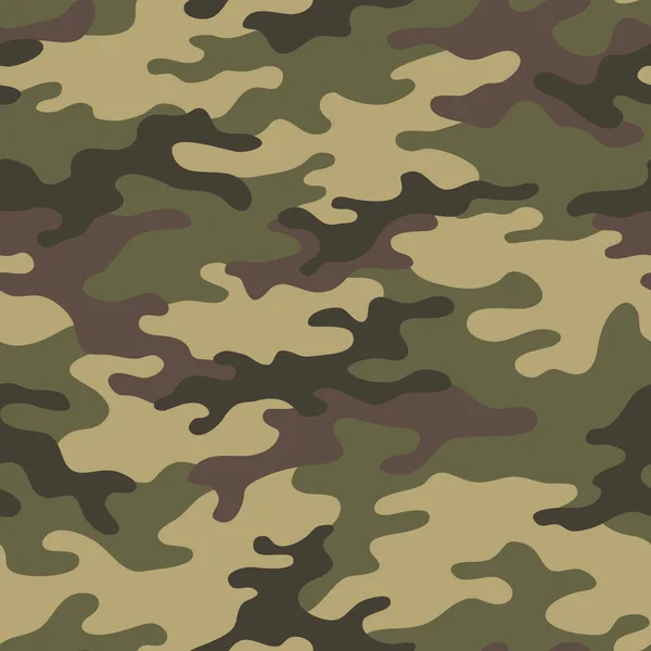 Bezproblémové Maskování Khaki Textura Vektorová Ilustrace Kamufláž Pozadí Abstraktní Vojenský — Stockový vektor