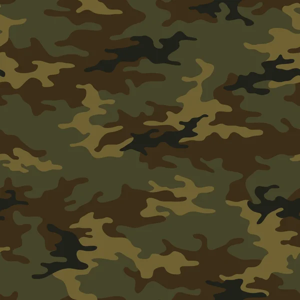 Modèle Camouflage Sans Couture Texture Kaki Illustration Vectorielle Fond Imprimé — Image vectorielle