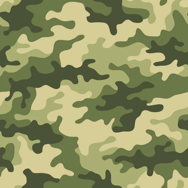 Sömlöst Kamouflagemönster Khaki Textur Vektor Illustration Camo Tryck Bakgrund Abstrakt — Stock vektor