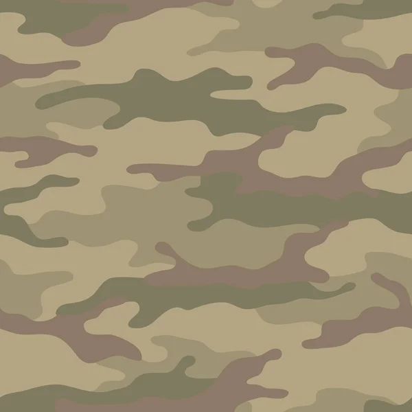 Nahtloses Tarnmuster Khaki Textur Vektorillustration Camo Print Hintergrund Abstrakter Militärischer — Stockvektor