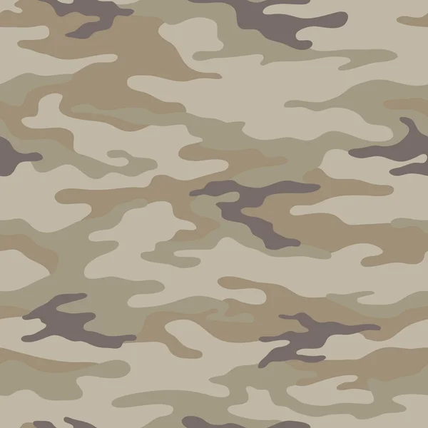 Naadloos Camouflage Patroon Khaki Textuur Vector Illustratie Camo Print Achtergrond — Stockvector