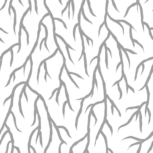 抽象无缝的自然模式 根状结构 边缘粗糙的条纹线 — 图库矢量图片