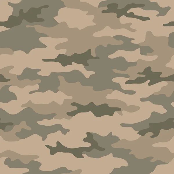 Sömlöst kamouflagemönster. Khaki textur, vektor illustration. — Stock vektor