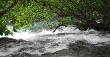 Skradins Şelalesi, Skradinski Buk, Krka Doğal Parkı, Hırvatistan 'ın Damaltia kentinde Sibenik yakınlarında