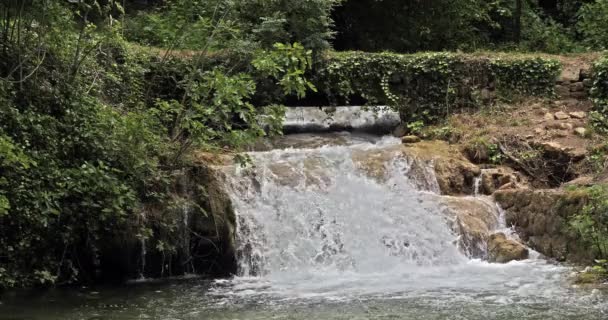 Skradins Waterval Skradinski Buk Natuurpark Krka Buurt Van Sibenik Damaltia — Stockvideo