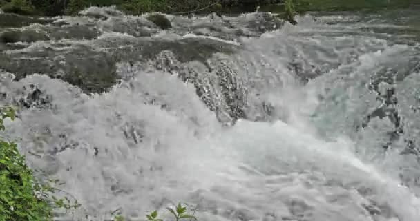 Водопад Сединьш Сединьский Бук Природный Парк Крка Неар Шибеньш Дамалтии — стоковое видео