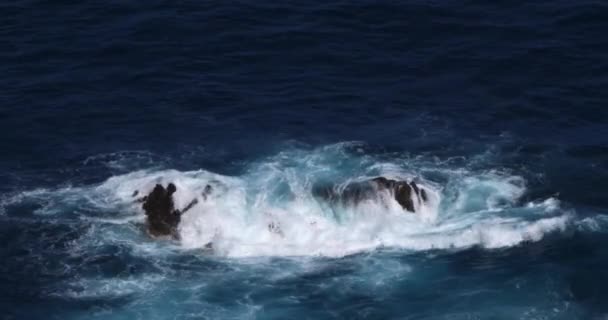 Ondas Fortes Mar Vista Panorâmica Paisagem Marinha — Vídeo de Stock