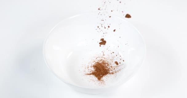 Nutmeg Powder Close — Stock Video