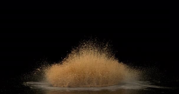 Dried Ginger Powder Dark Background — Stock Video