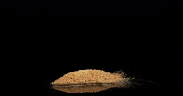 Dried Ginger Powder Dark Background — Stock Video