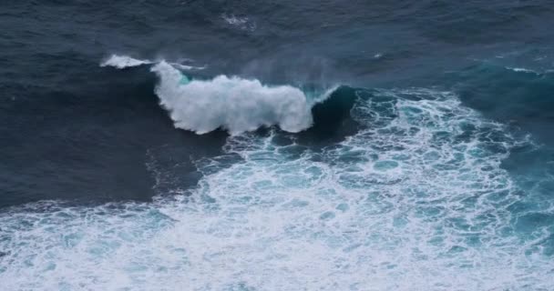 Vagues Fortes Dans Mer Orageuse — Video