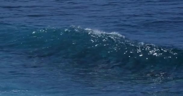 Fuertes Olas Mar Vista Panorámica Del Paisaje Marino — Vídeos de Stock