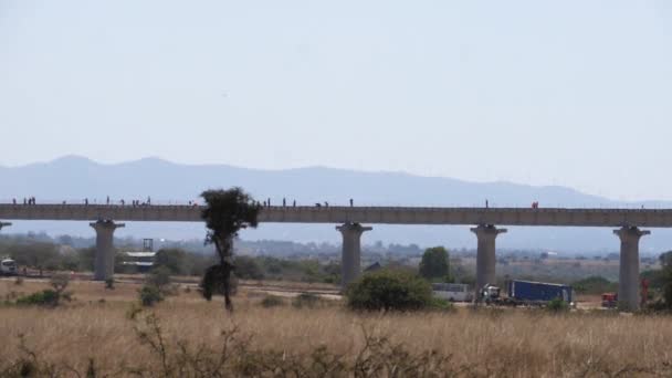 Construcción Puentes Coacción Citar — Vídeo de stock