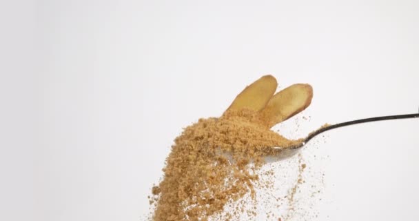 Dried Ginger Powder Splash — Stock Video